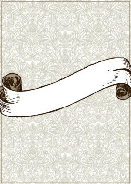 Vector Damask Pattern and Scroll Frame