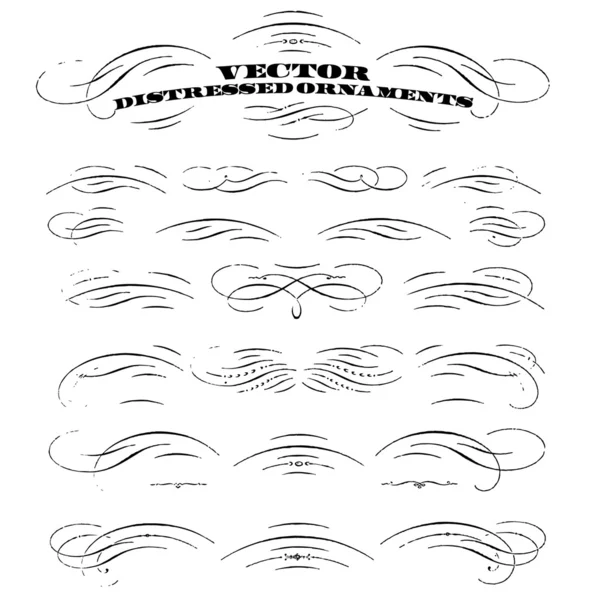 Conjunto de ornamento afligido vectorial — Archivo Imágenes Vectoriales