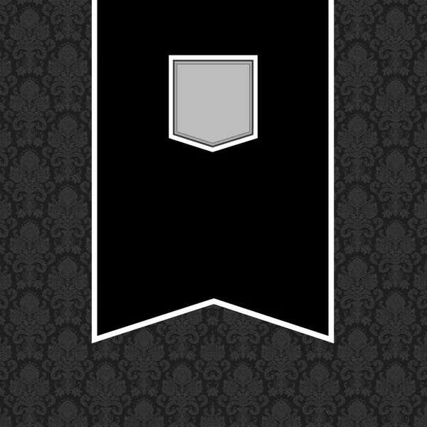 Marco de banner negro vectorial y fondo — Archivo Imágenes Vectoriales