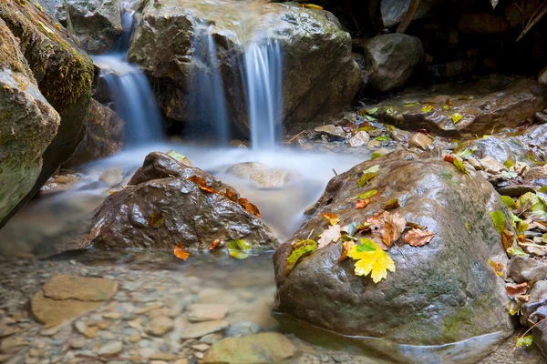 Malé cascadeon horská řeka — Stock fotografie