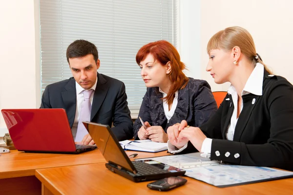 Three business are meeting Stock Photo