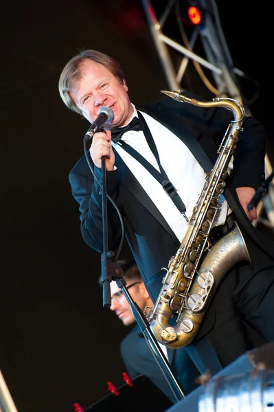 El músico de jazz ruso Igor Butman interpreta — Foto de Stock