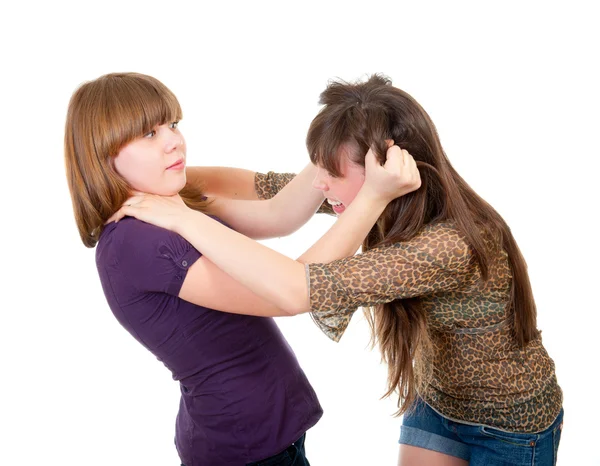 Combattere ragazze adolescenti isolate — Foto Stock
