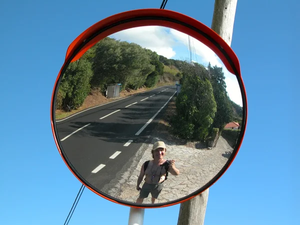 Mirror on the road — Stock Photo, Image