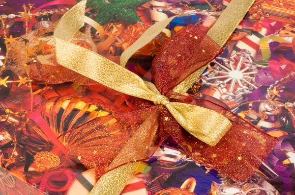 Bow on the gift box — Stock Photo, Image