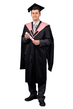 Holder of a master's degree clipart
