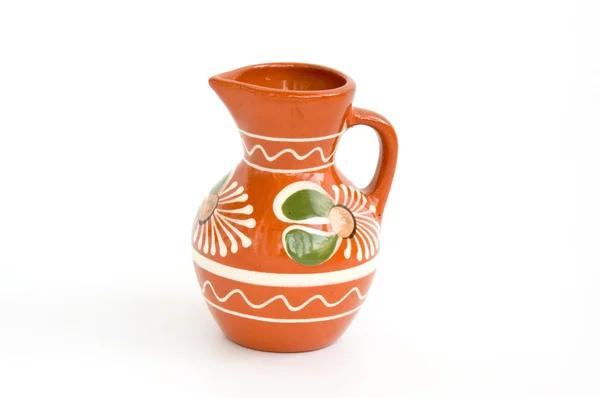 Painted clay jug — Stock Photo, Image