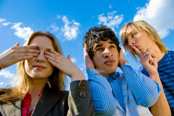 Concepto de tres monos budistas —  Fotos de Stock