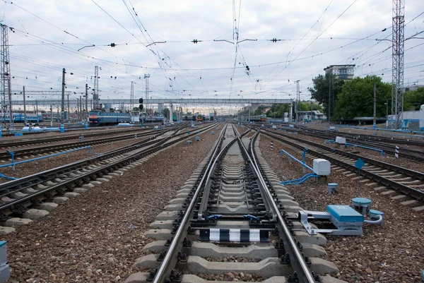 Spoorlijn junction. — Stockfoto