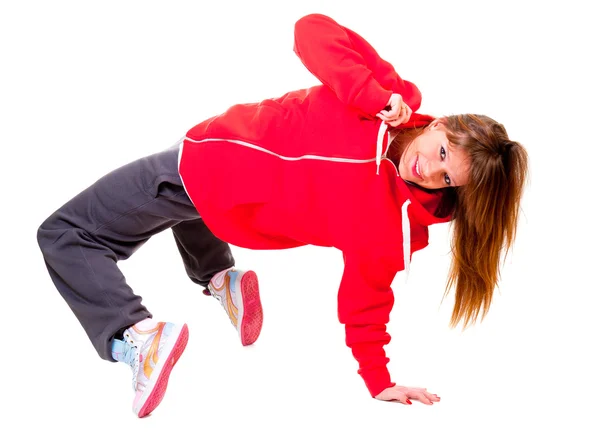 슬림 체육 여자 힙합 댄스 — 스톡 사진
