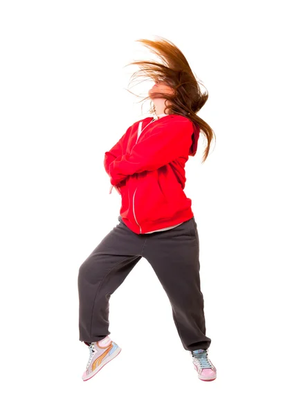 Schlanke athletische Mädchen tanzen Hip-Hop — Stockfoto