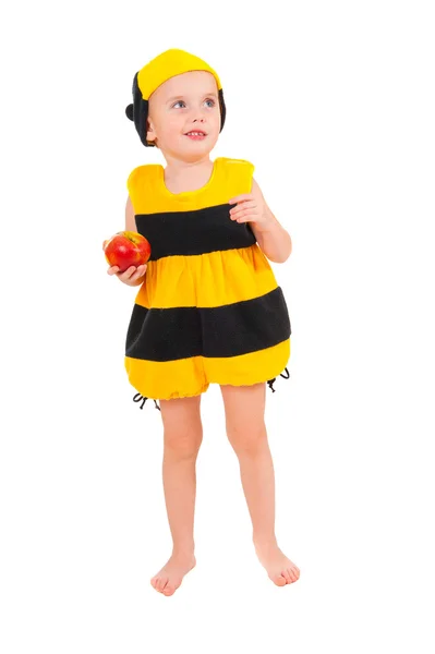 Menino em traje de carnaval de abelha — Fotografia de Stock