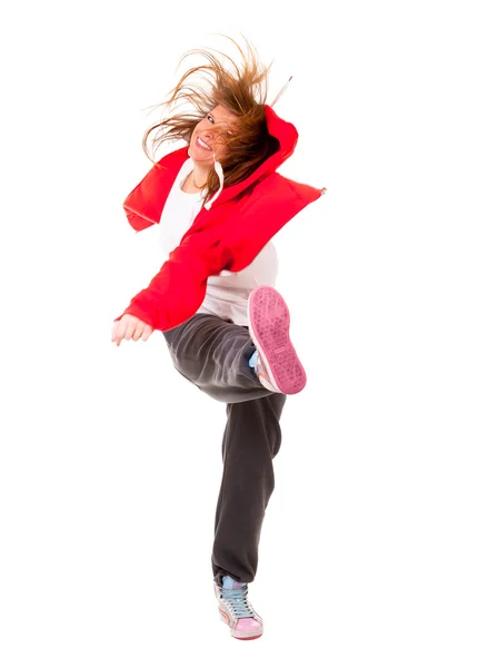 ヒップホップ ダンスのスリム アスレチック女の子 — ストック写真