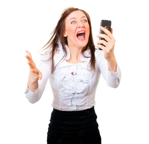Boos zakenvrouw schreeuwen — Stockfoto
