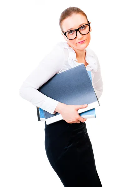 Modest and intelligent business woman — Stock Photo, Image