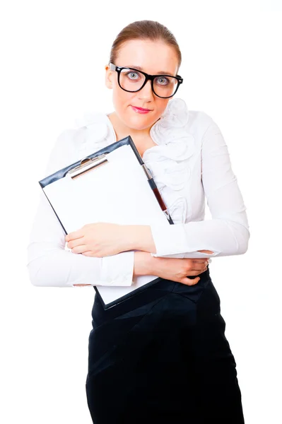 Modest and intelligent business woman — Stock Photo, Image