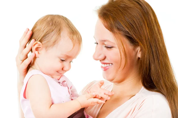 Happy mother and little daughter — Stock Photo, Image