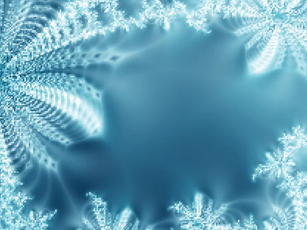 窓からすに抽象的な氷花 — ストックベクタ