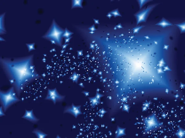 Des étoiles dans la nuit. Illustration vectorielle — Image vectorielle