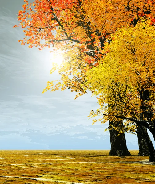 Чудовий осінній пейзаж — стокове фото