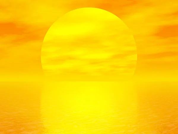 Oceano e pôr do sol — Fotografia de Stock