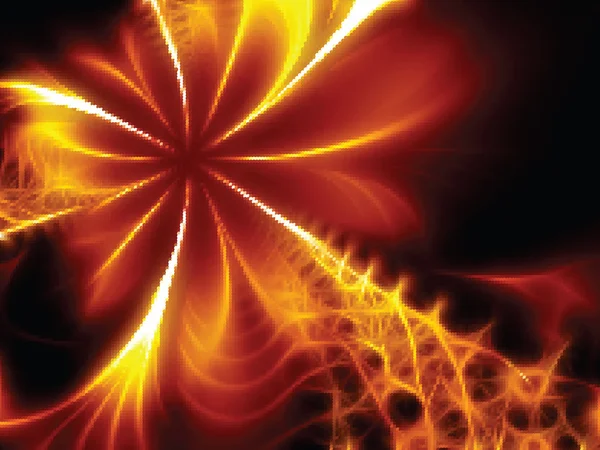 Flaming flower — Stock Vector