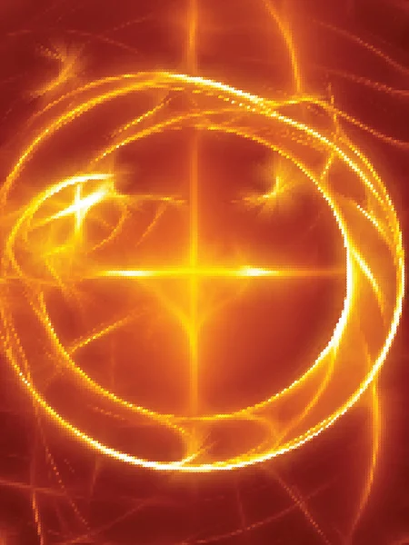 Flaming cirkel — Stockvector