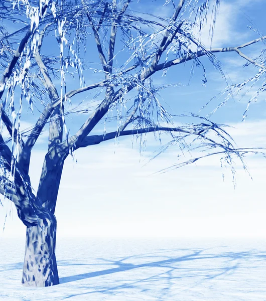 白色冬天风景 — 图库照片
