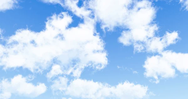 Céu azul e nuvens brancas fofas — Fotografia de Stock