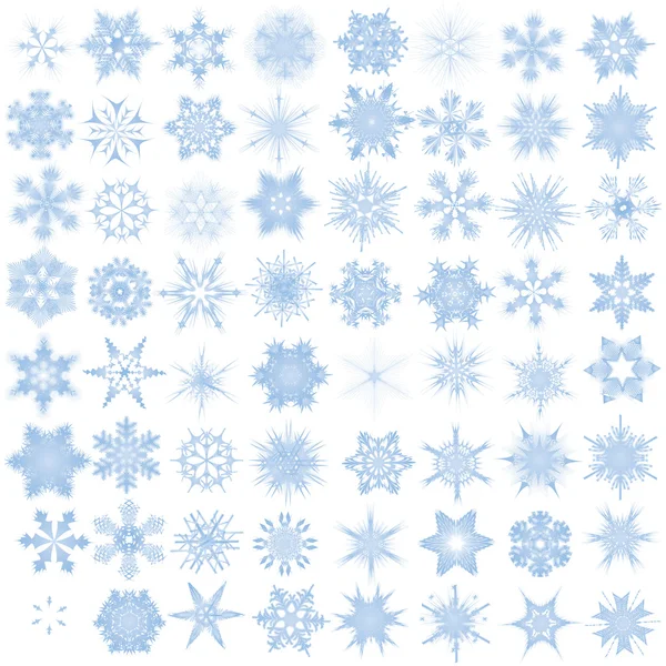 Decoratieve sneeuwvlokken — Stockvector