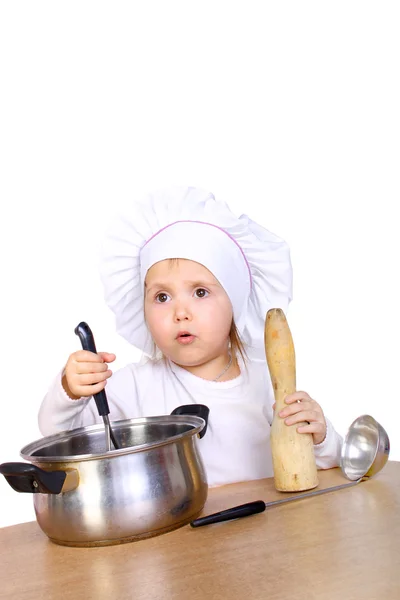 Roztomilý malý kuchař — Stock fotografie