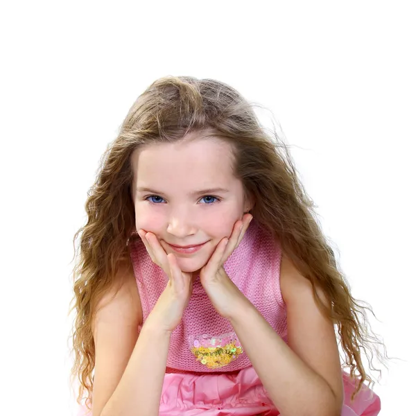 Gülümseyen küçük kız — Stok fotoğraf