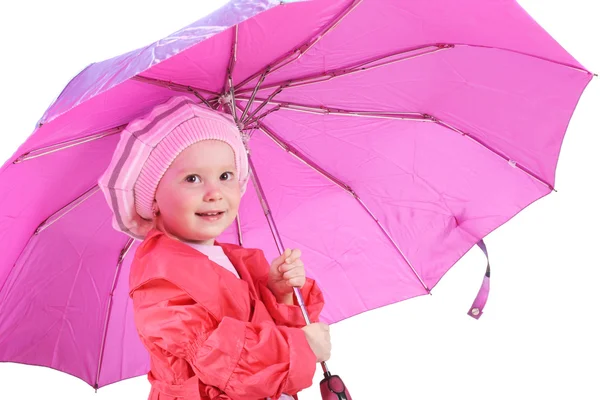 Menina com guarda-chuva — Fotografia de Stock