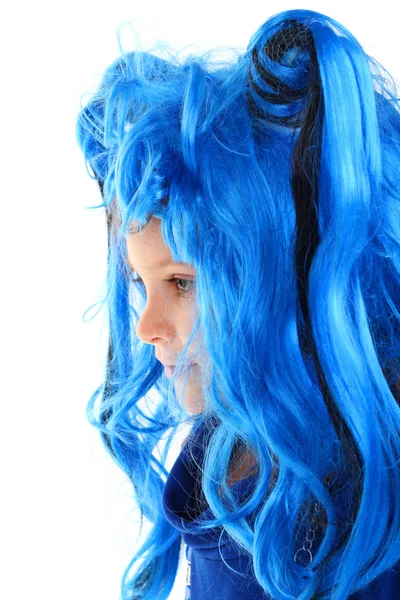 Голубой парик — стоковое фото