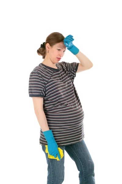 Κουρασμένος έγκυο γυναίκα — Φωτογραφία Αρχείου