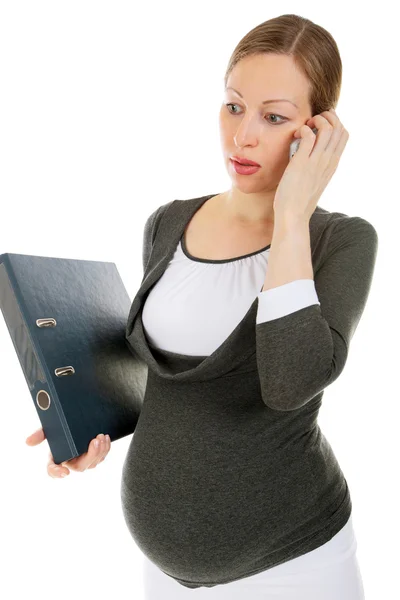 Hamile bir iş kadını — Stok fotoğraf