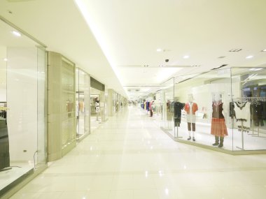 Long corridor and showcase clipart