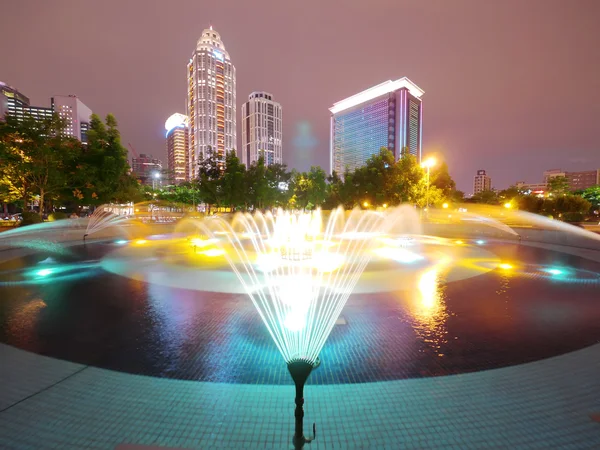 stock image Fountain in night