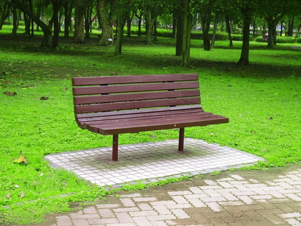 Bench and grass — Stock Photo, Image
