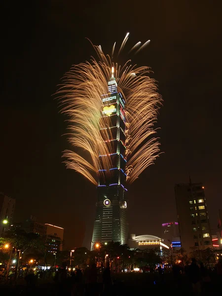 Taipei 101 fajerwerki — Zdjęcie stockowe