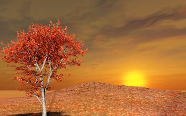 Autumn landscape clipart