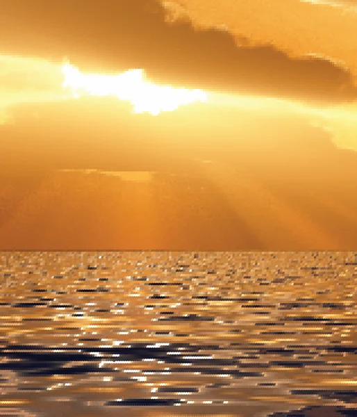 Красивий захід сонця ілюстрація — стоковий вектор