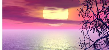 Beautiful sunset clipart