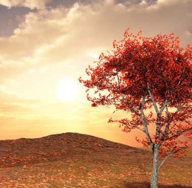 Autumn landscape clipart