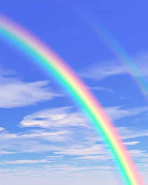 Hermosa ilustración del cielo con arco iris — Archivo Imágenes Vectoriales