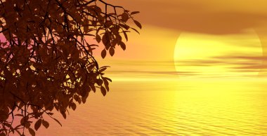 Beautiful sunset clipart