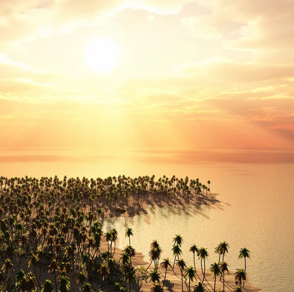 Ostrov nádherný sen. pohled z nebe — Stock fotografie