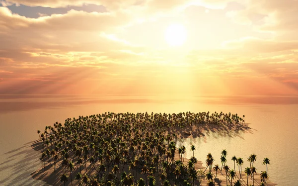 Mooie droom eiland. uitzicht vanuit de hemel — Stockfoto