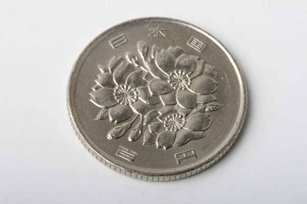 Японський 100 ієн монети — стокове фото