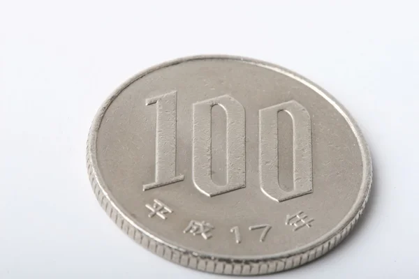 Moeda japonesa de 100 ienes — Fotografia de Stock